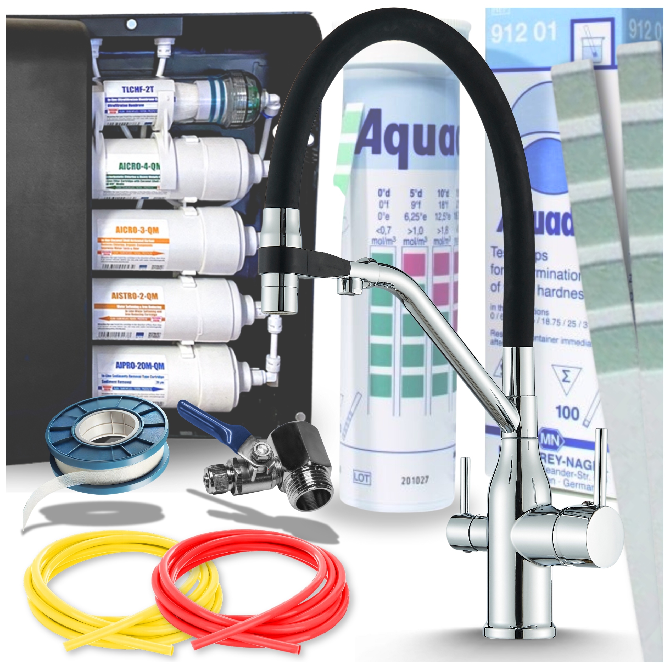 Sada na filtrování vody Kuchyňský filtr Třícestná baterie Kohoutek do kuchyně