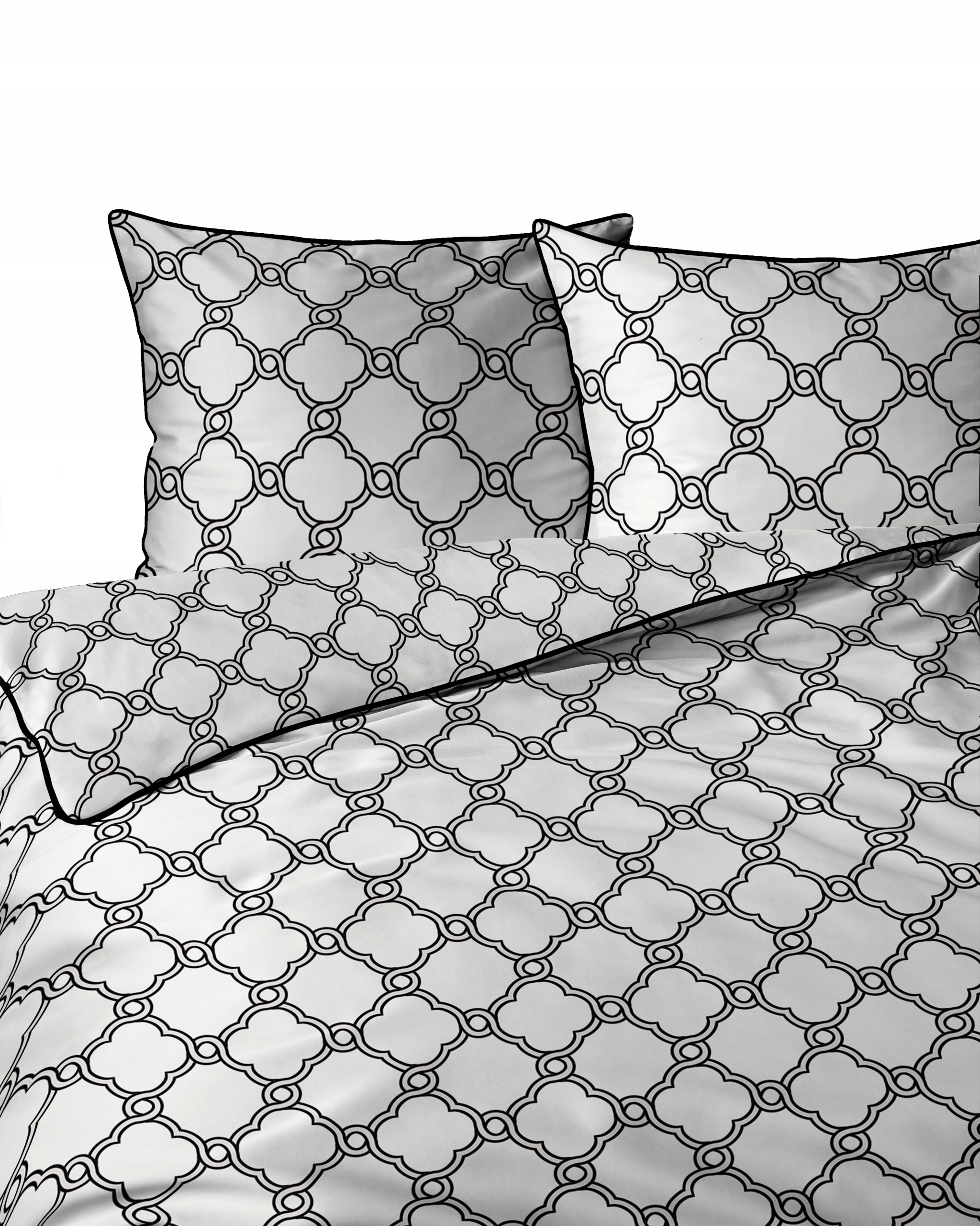 Povlečení 160X200 Bavlněné Marocké Z Perkálu Maroko Ornamentální Bílá
