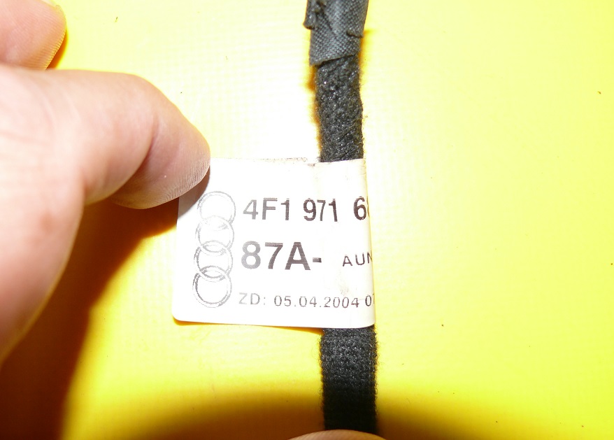 bundle wiring electrical door left rear part AUDI A6 C6 04-08 4F1971687A