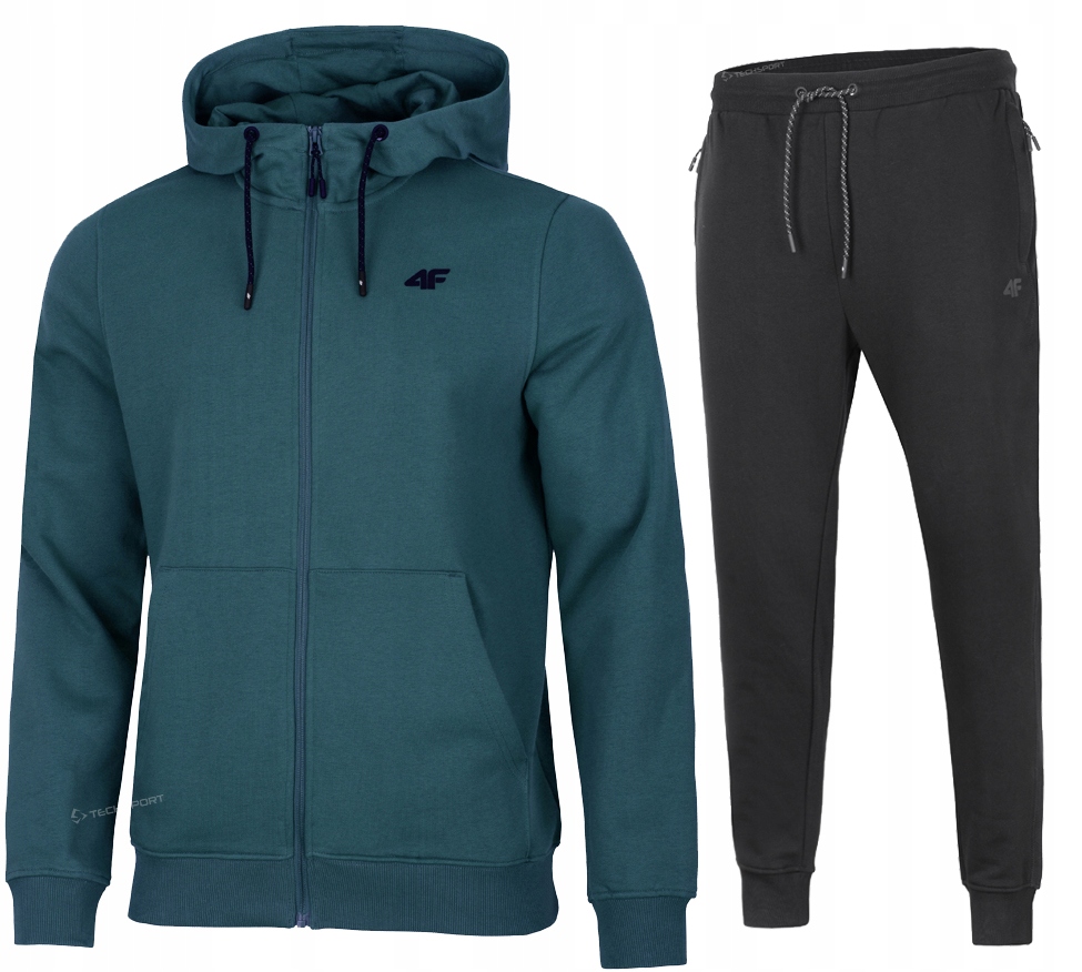 4F Męski Dres Bawełna Komplet Bluza Rozpinana Spodnie rozm XXXL 3XL