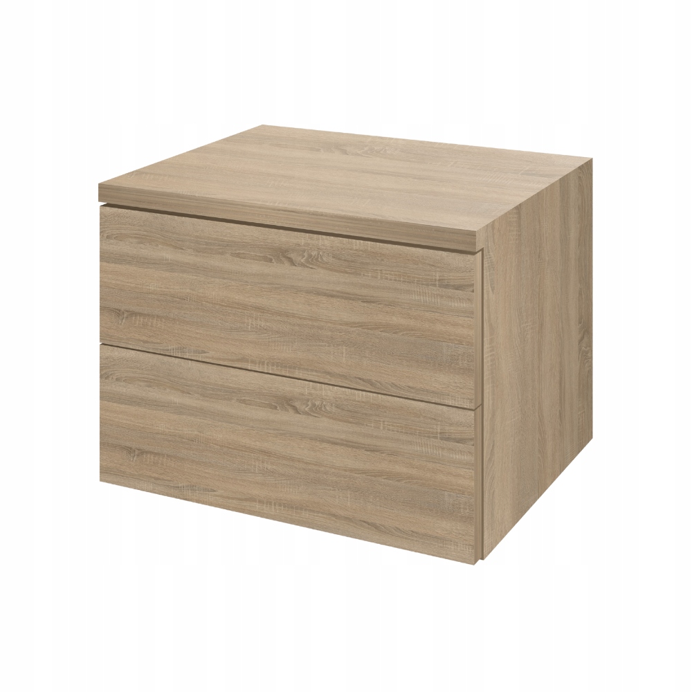 Noční stolek závěsný se dvěma zásuvkami, click-on, dub sonoma, šířka 40 cm