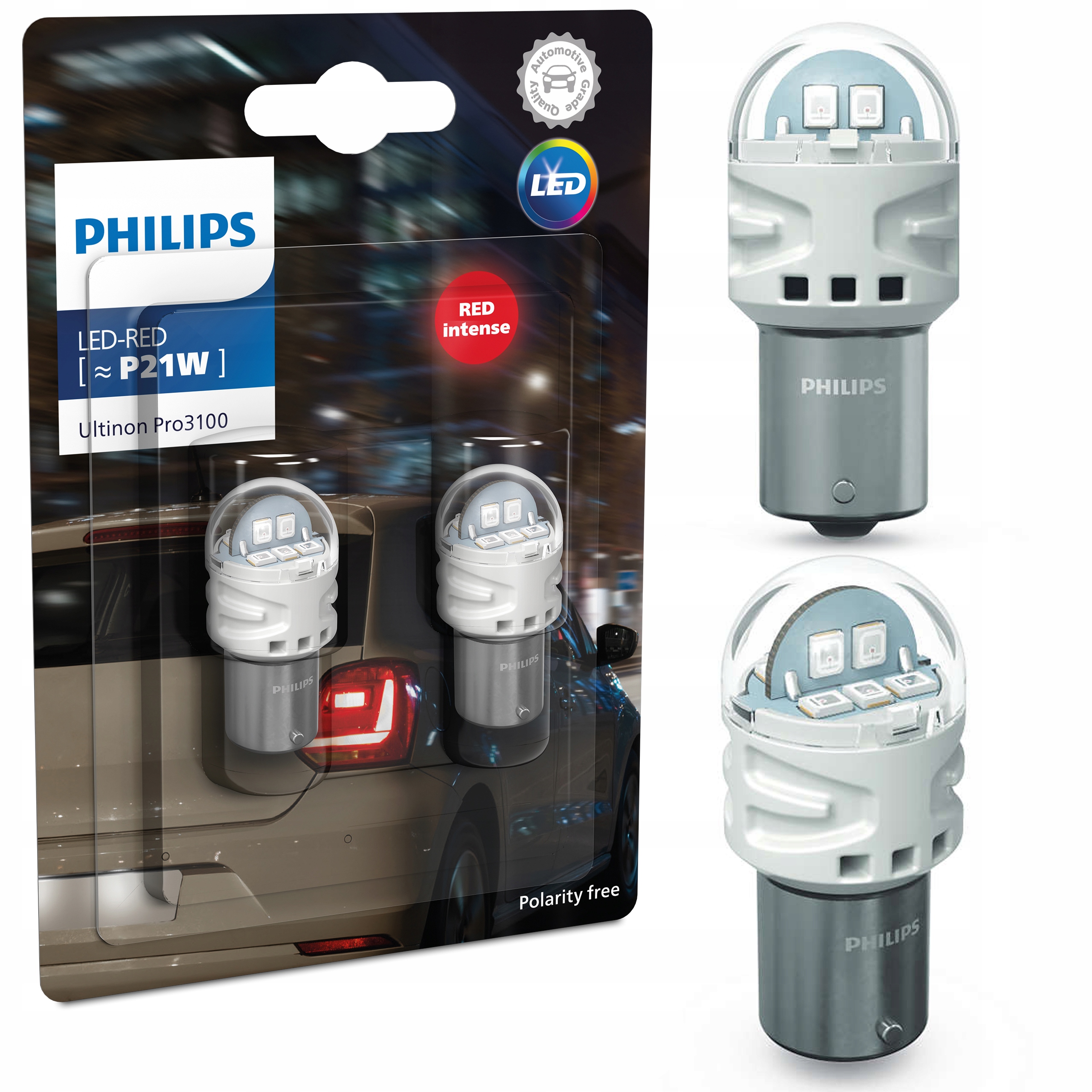 

Żarówki Led Philips Ultinon Pro3100 P21W Red 6000K