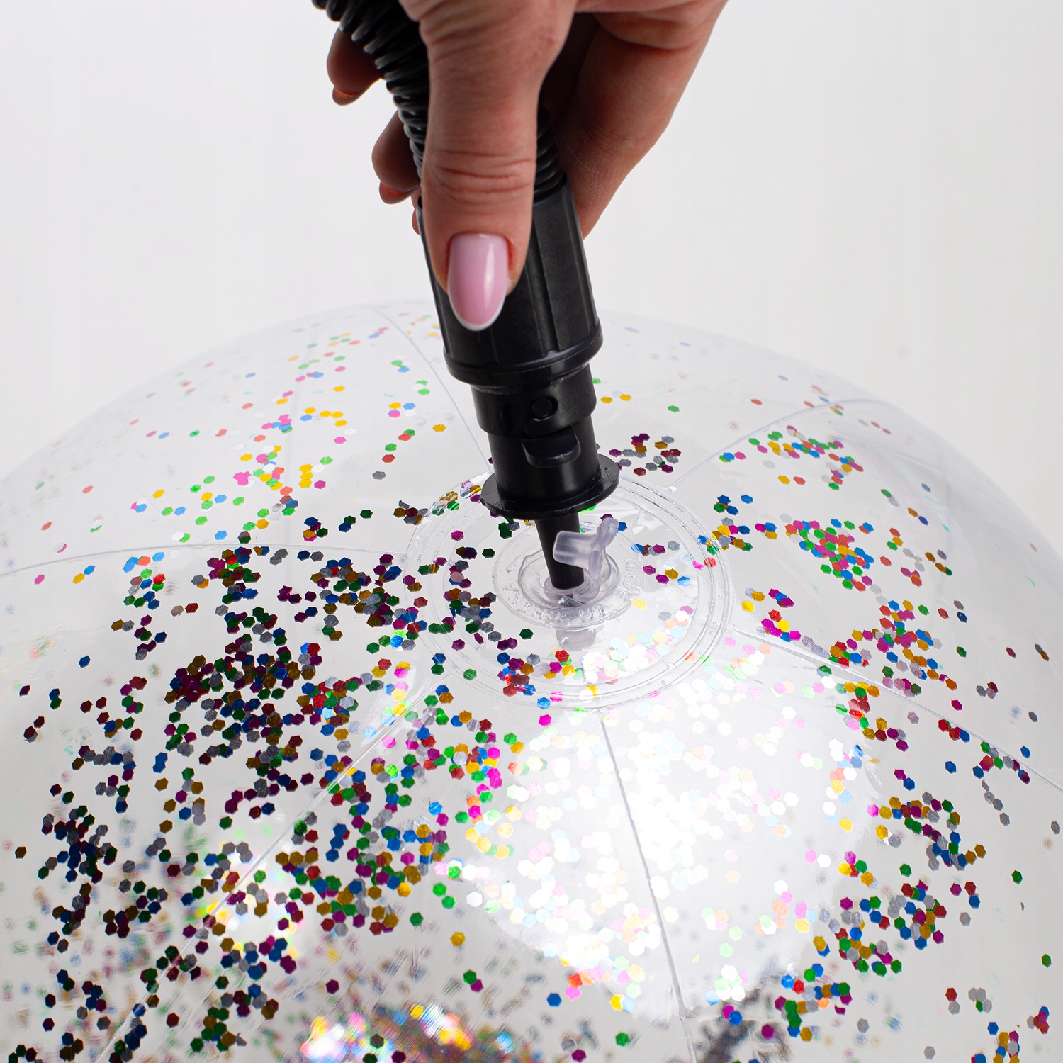 PIŁKA DMUCHANA PLAŻOWA NA BASEN DO WODY DLA DZIECI RODZINNA Z CEKINAMI 40CM EAN (GTIN) 5905930960958