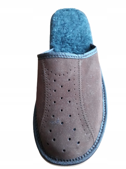 PANTOFLE KAPCIE CIEPŁE WEŁNA SKÓRA GÓRALSKIE*42*PL Ocieplenie tak