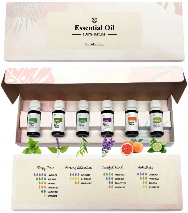 

Zestaw Olejków Eterycznych 100% 6X12ML