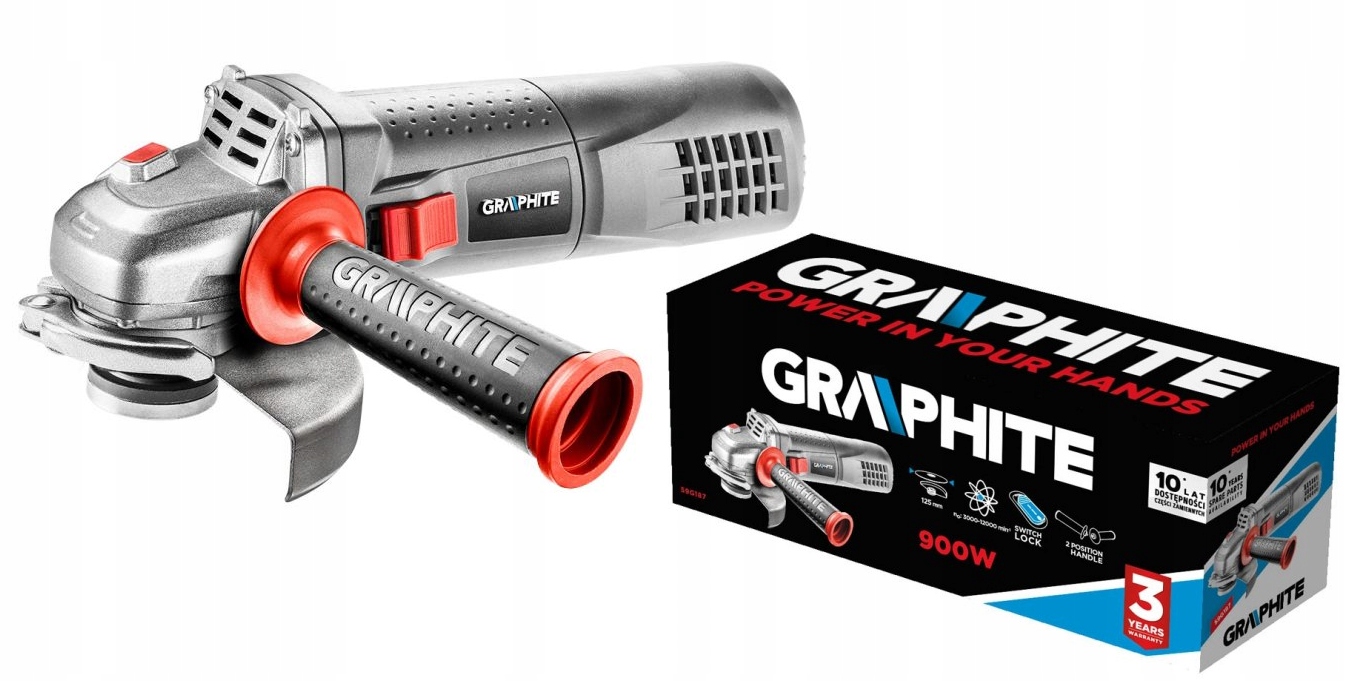 

Graphite Szlifierka Kątowa 900W 125MM 59G187 Regul