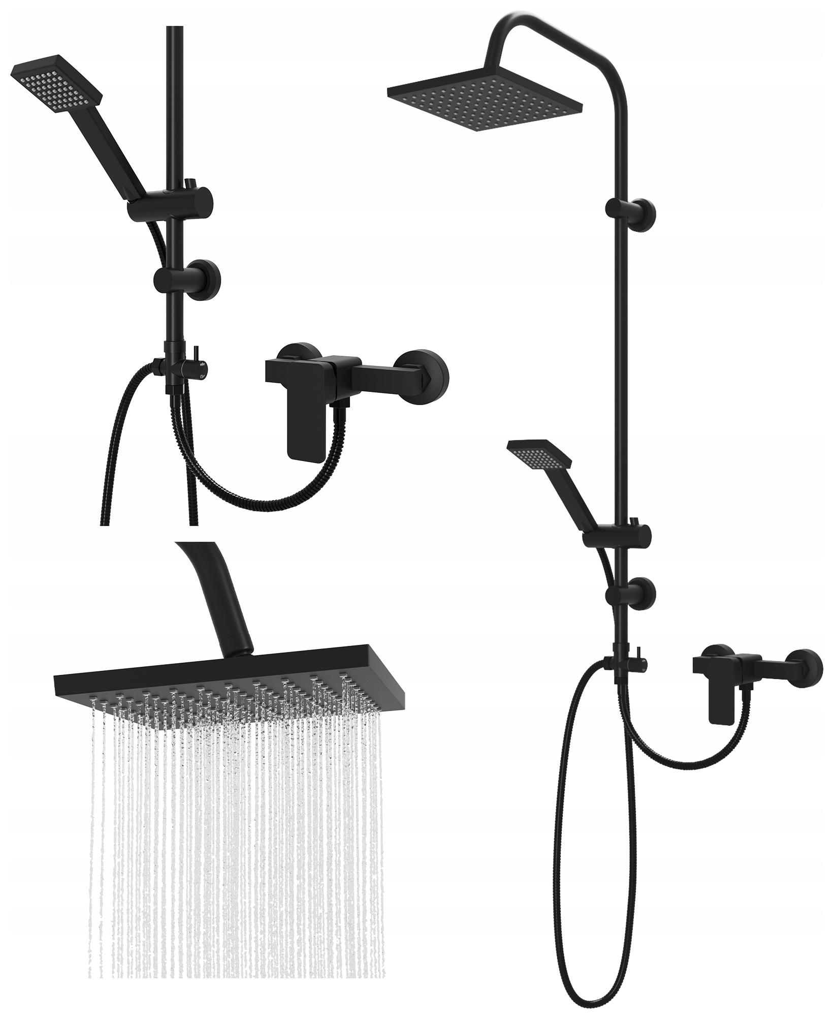 Súprava Na Sprchovanie Čierna Dažďová Sprcha Slúchadlá Erie Batéria Veri