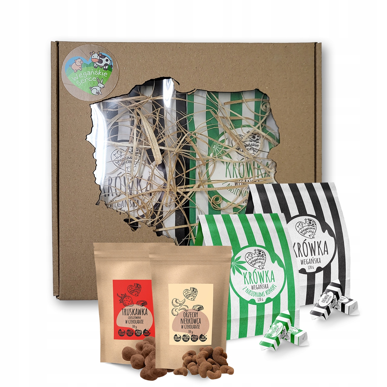 Zestaw Prezentowy Wegańskich Słodyczy "polska" 600g "Eugeniusz Poleca"