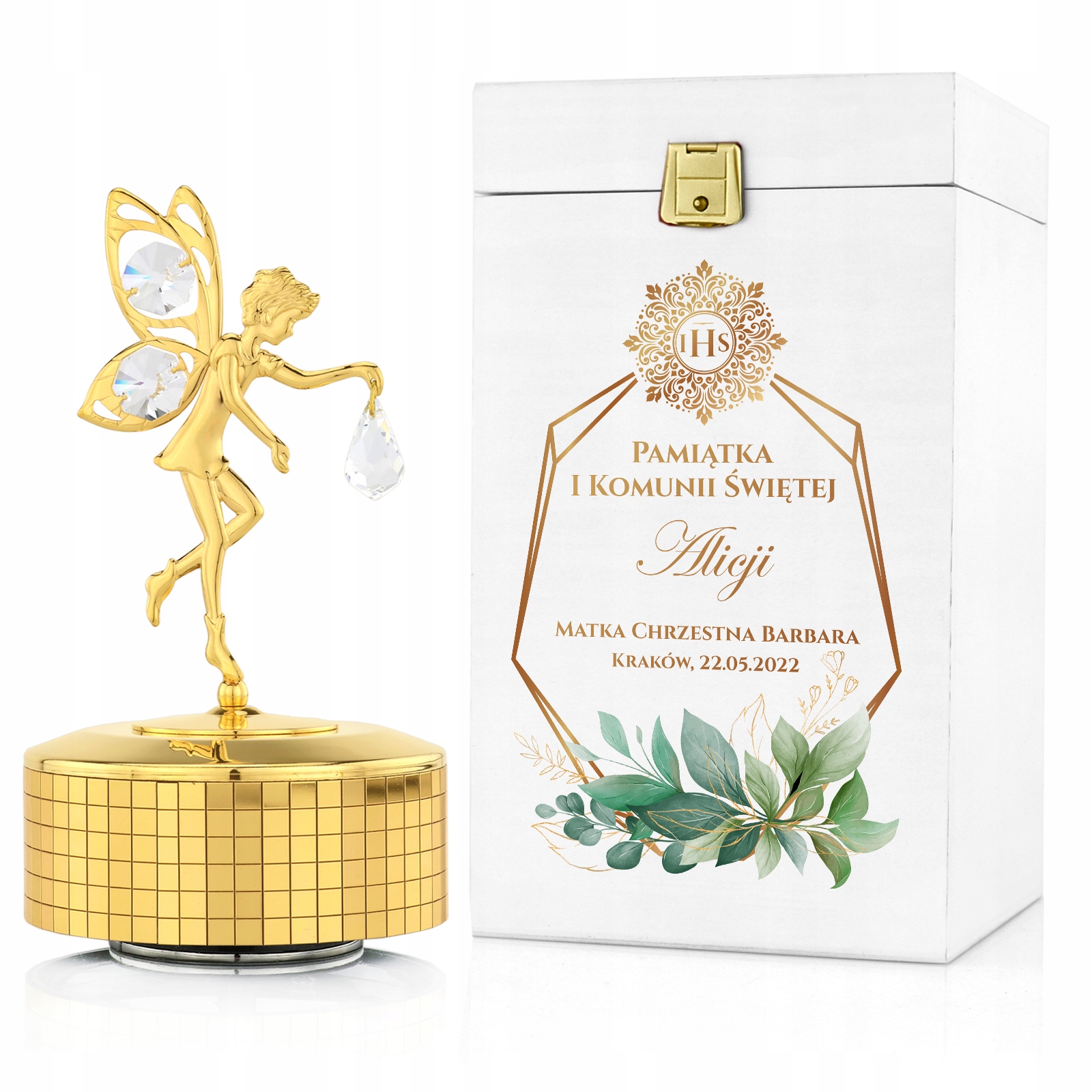 

Pozytywka Elf szkatułka Pamiątka Komunii Grawer