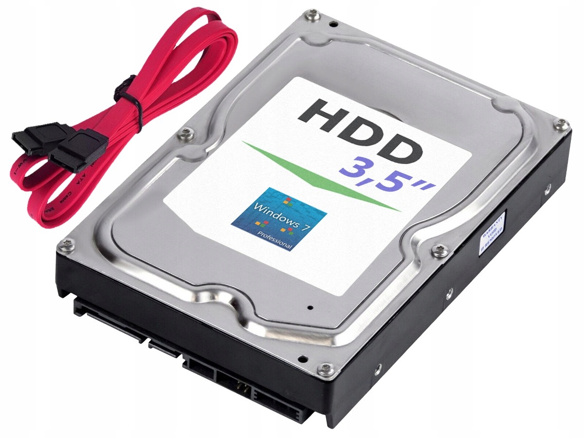 Dysk twardy HDD PC + WINDOWS 7 Pro NAKLEJKA KLUCZ