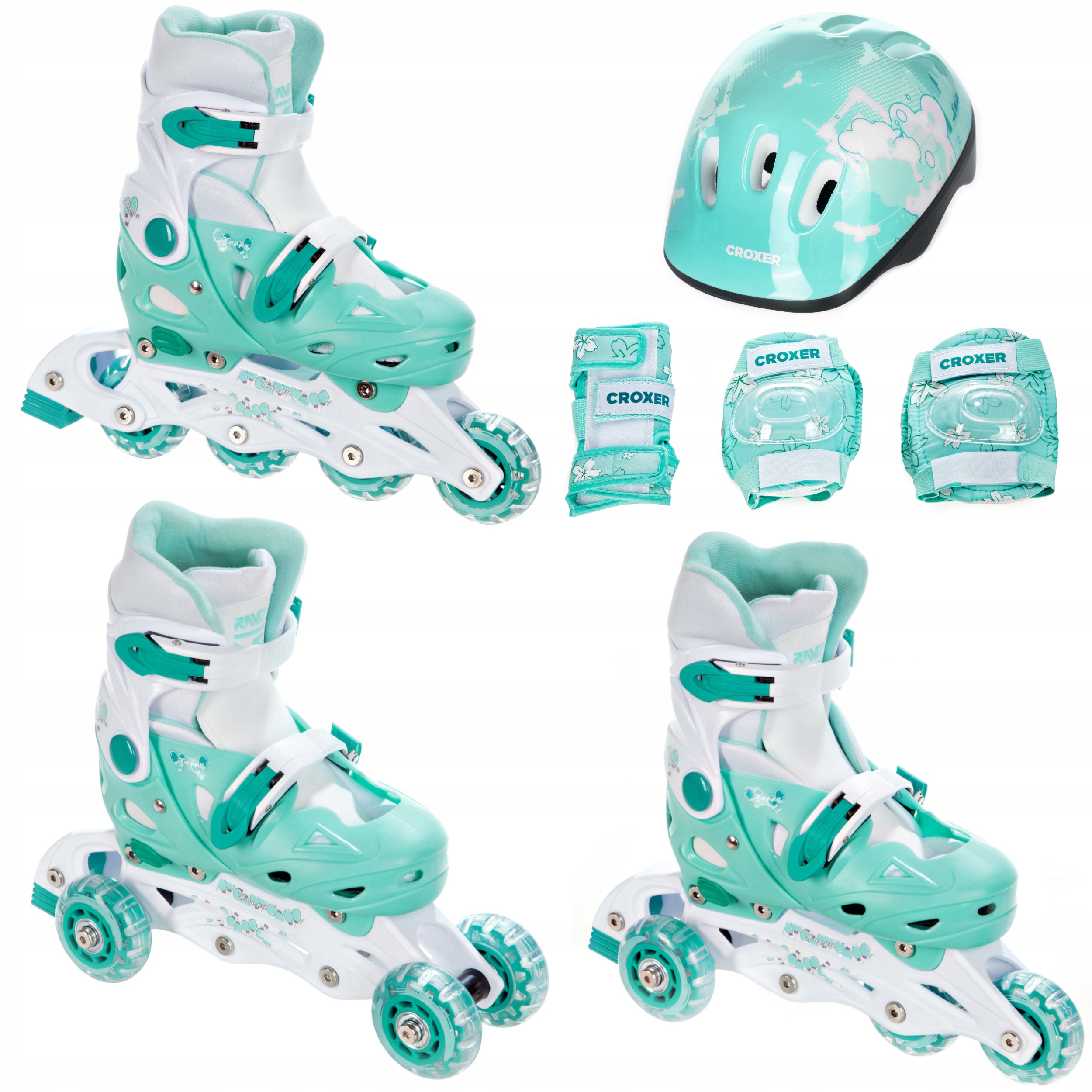 

Rolki-Wrotki 3w1 Raven Balloon Mint 33-36 ochran