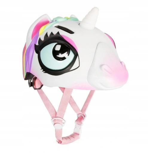 KASK DZIECIĘCY ROWEROWY JEDNOROŻEC RÓŻOWY BIAŁY