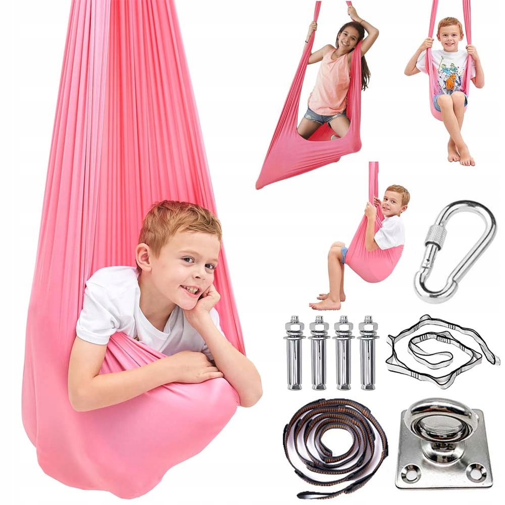 Houpací Síť Akrobatická Senzorická Houpačka Nylonová Pro Děti 280X150 CM
