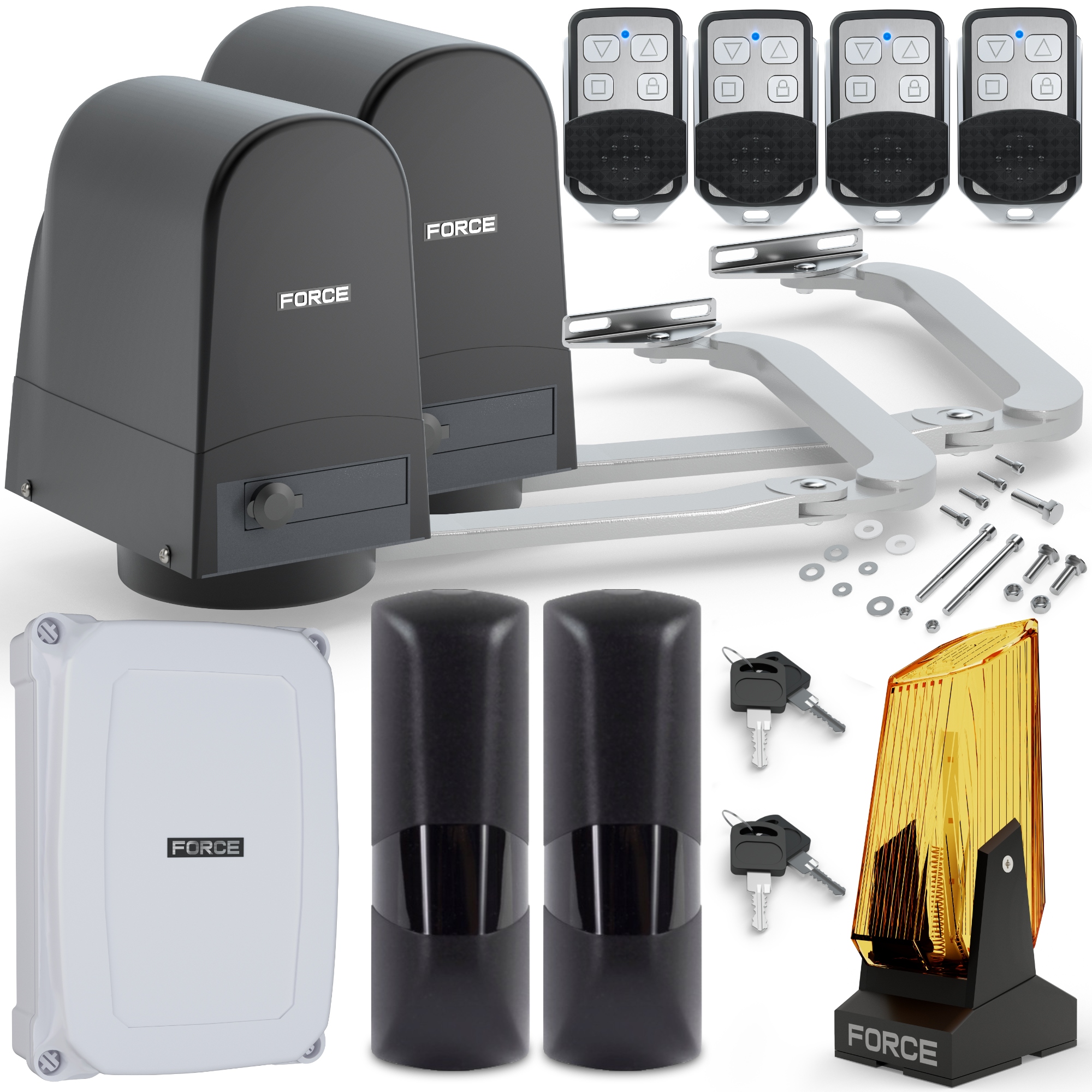 Sada Pro Křídlové Brány Force V300 Ls Do 3 M S Koncovkami