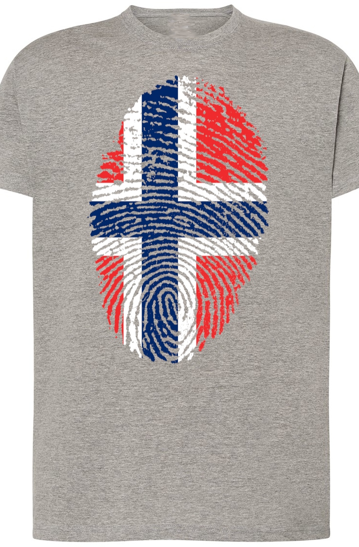 

Norwegia Odcisk Palca T-Shirt Męski Rozm.L
