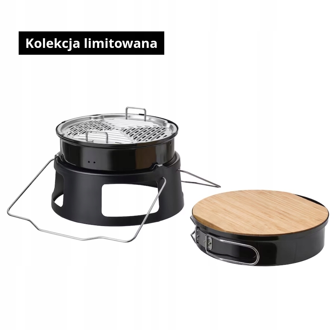 

Ikea Kaseberga Przenośny grill węglowy, czarny