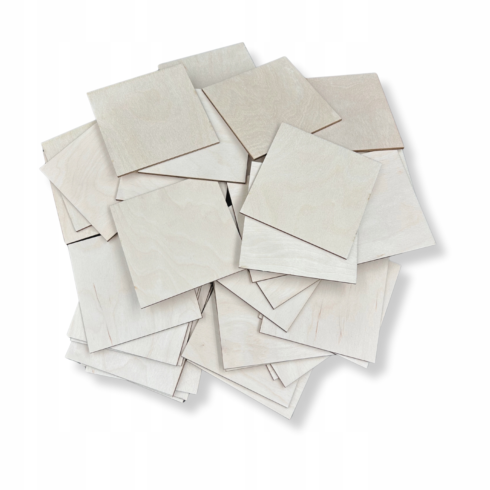 Dřevěné čtverce 7 x 7 cm z překližky 100 ks – základna pro kreativní projekty