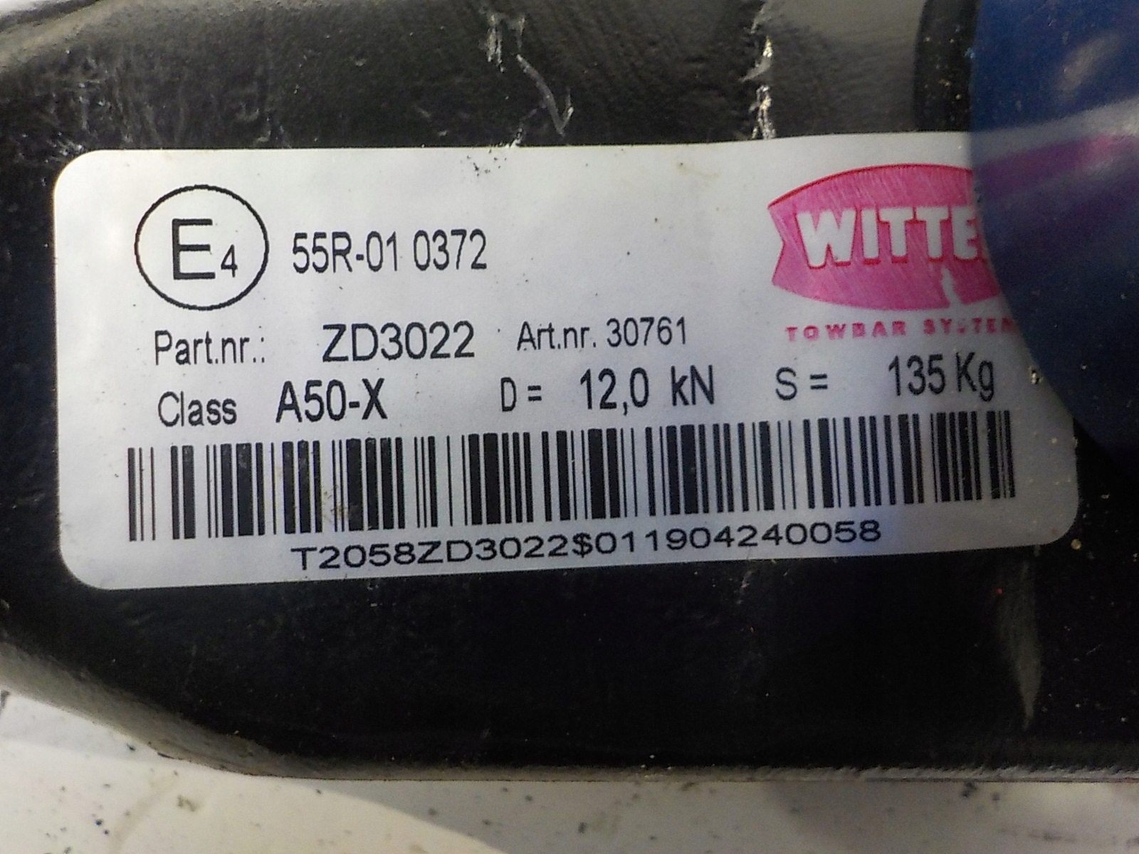 FORD S-MAX e MK1 gancio traino KULA 55R-01 0372 ZD3022
