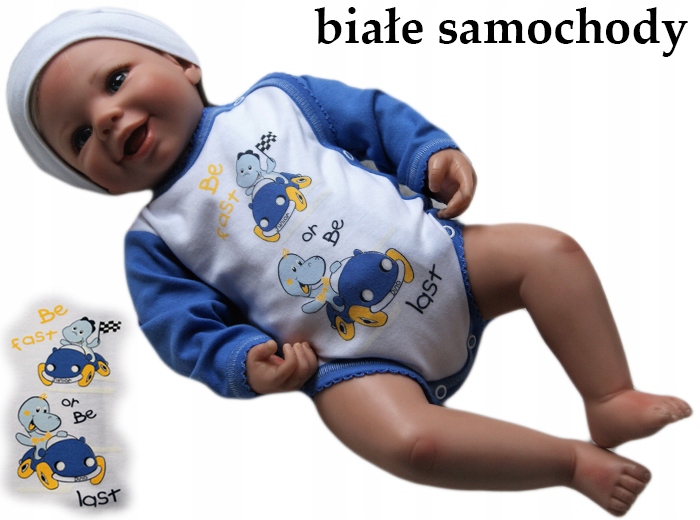 

Body kopertowe pajacyk z nadrukiem 56 długi rękaw