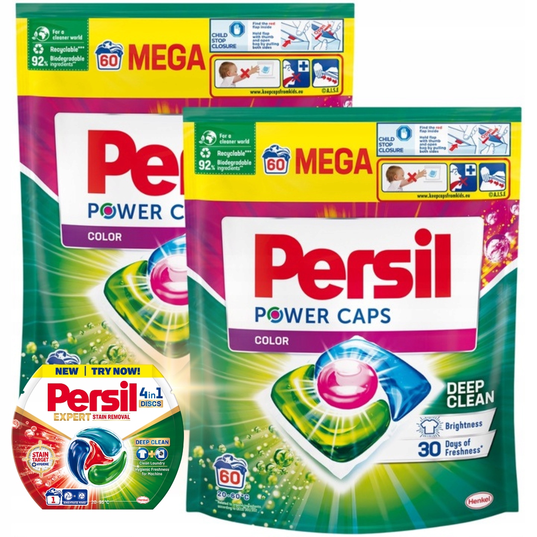 Persil Power Caps Kapsułki do Prania Koloru Zestaw 120 szt.