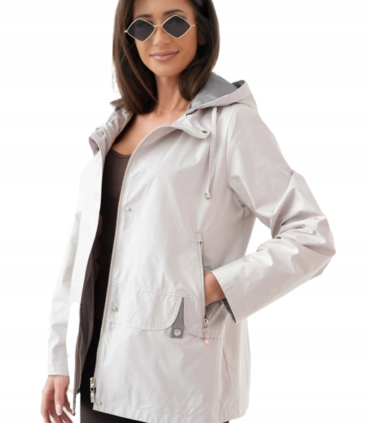 Dámská stylová jarní bunda s kapucí Lena 44