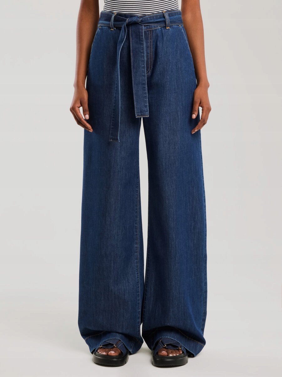 Big Star Dámské Džíny Široké Nohavice Tmavě Modré Julii 550 W29 L34