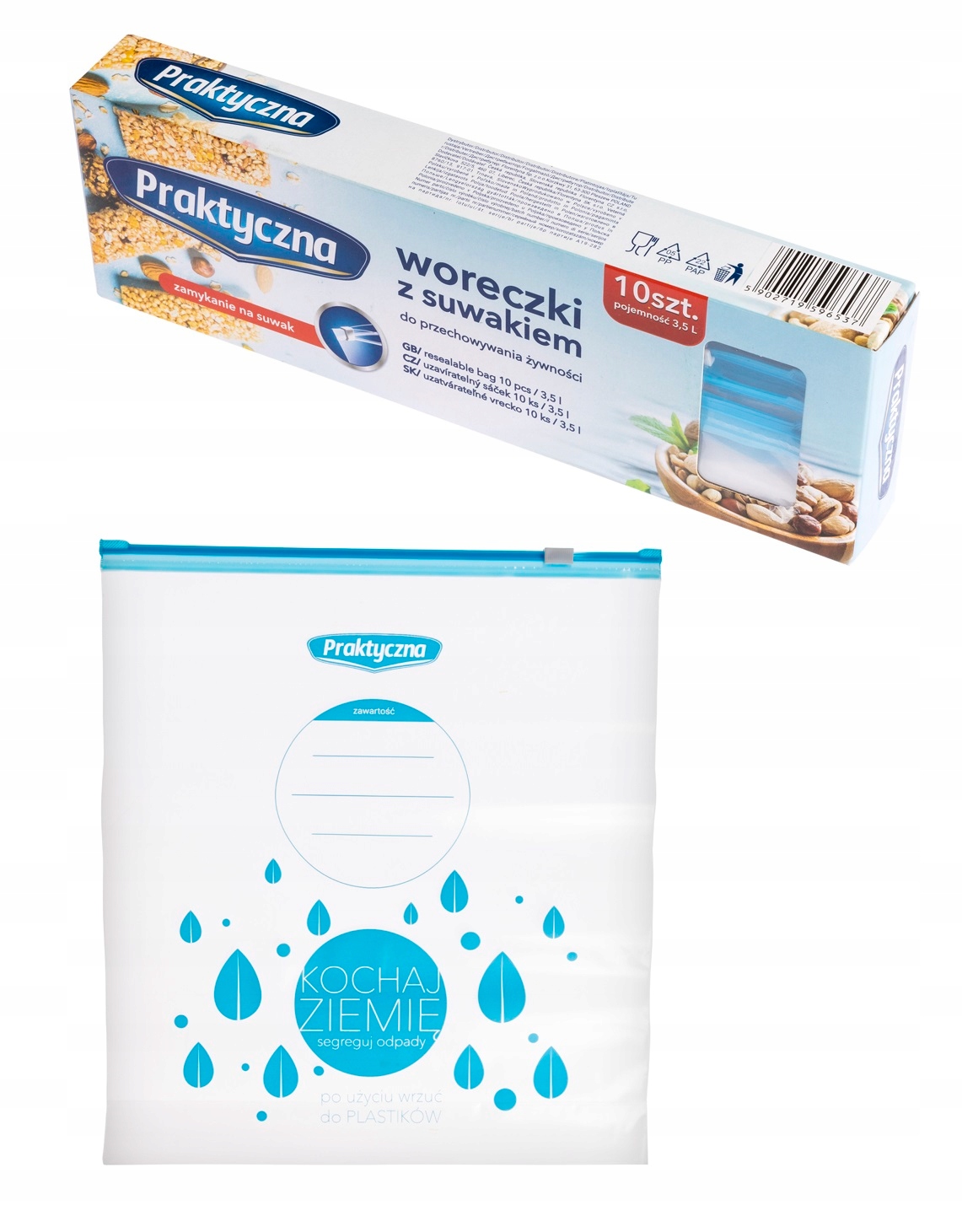 

Woreczki z suwakiem torebki 3,5l 10 szt Praktyczna
