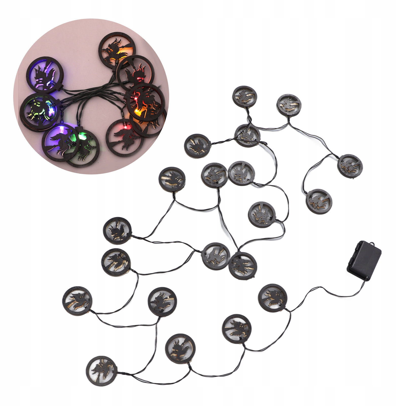 GIRLANDA ŚWIETLNA CZAROWNIC LED HALLOWEEN Rodzaj pojedyncza dekoracja