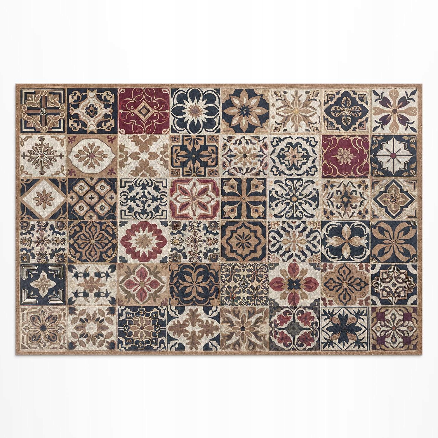 Vonkajší vinylový koberec Stará mozaika vzorované vintage dlaždice 120x80 cm