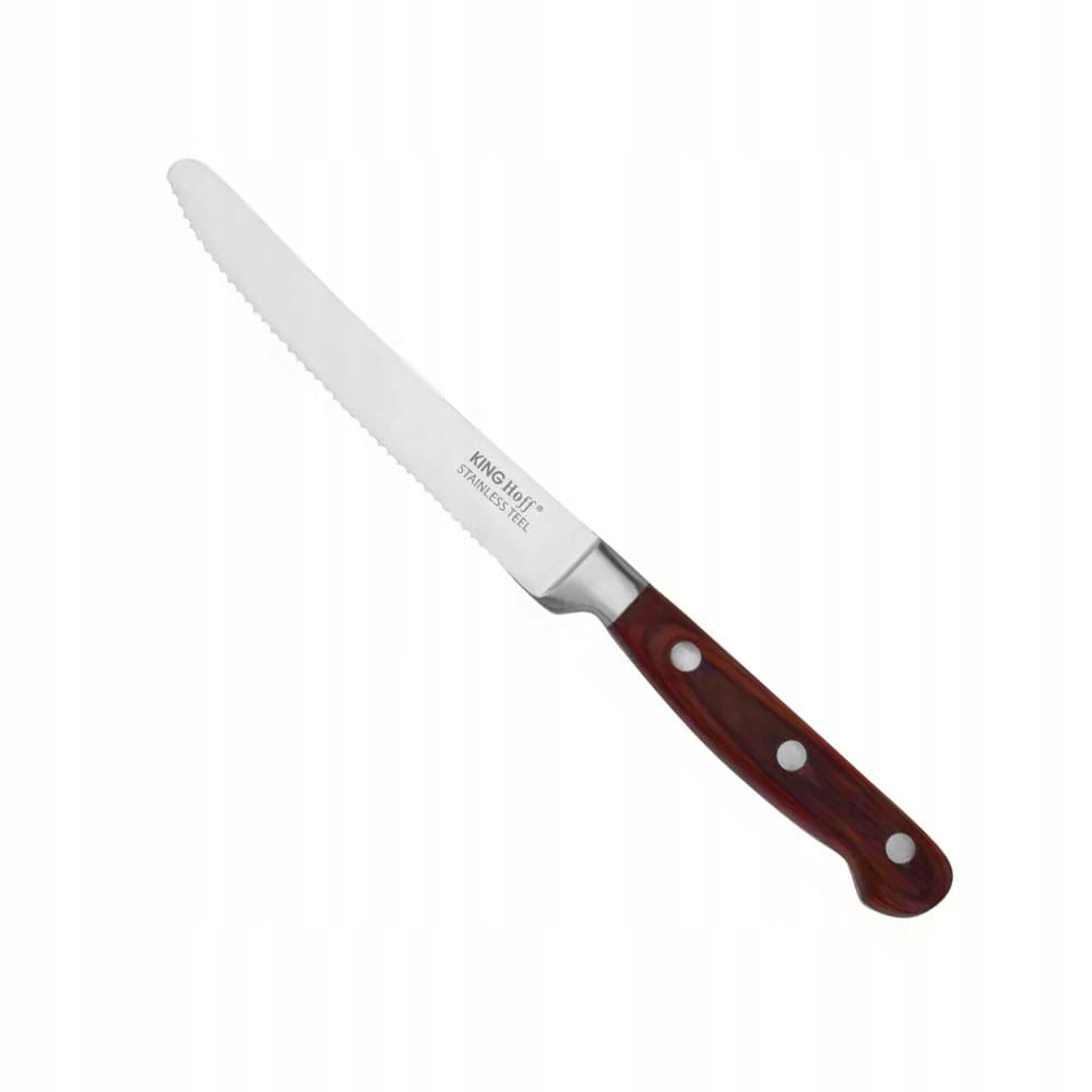 STALOWY NÓŻ Z ZĄBKAMI 12.5CM KINGHoff KH-1702