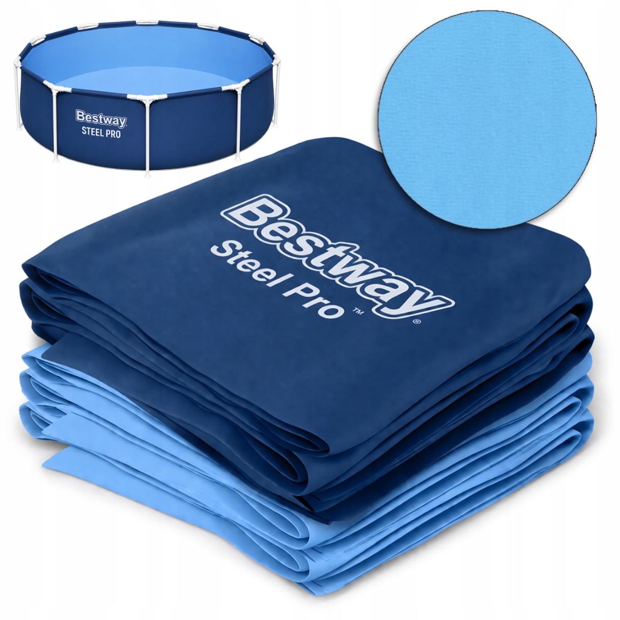 Materiál bazénovej krytiny, vložka do bazéna Bestway 56679, modrá