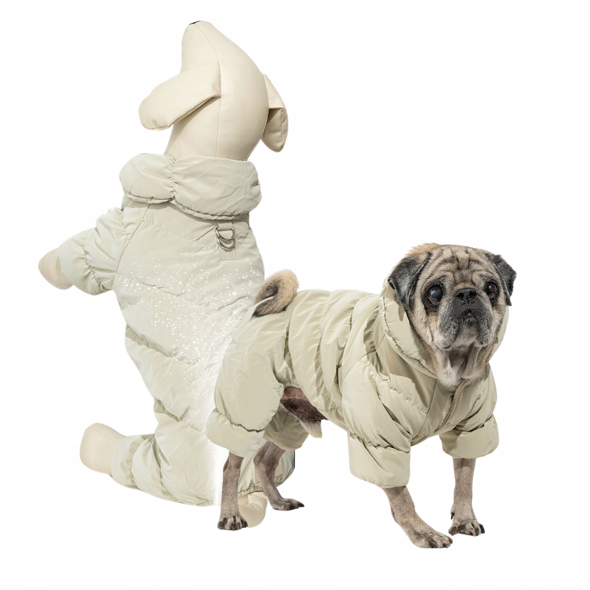 Ubranko Dla Psa Kombinezon Kurtka Luis Ciepła Z Polarem Xs Beżowa