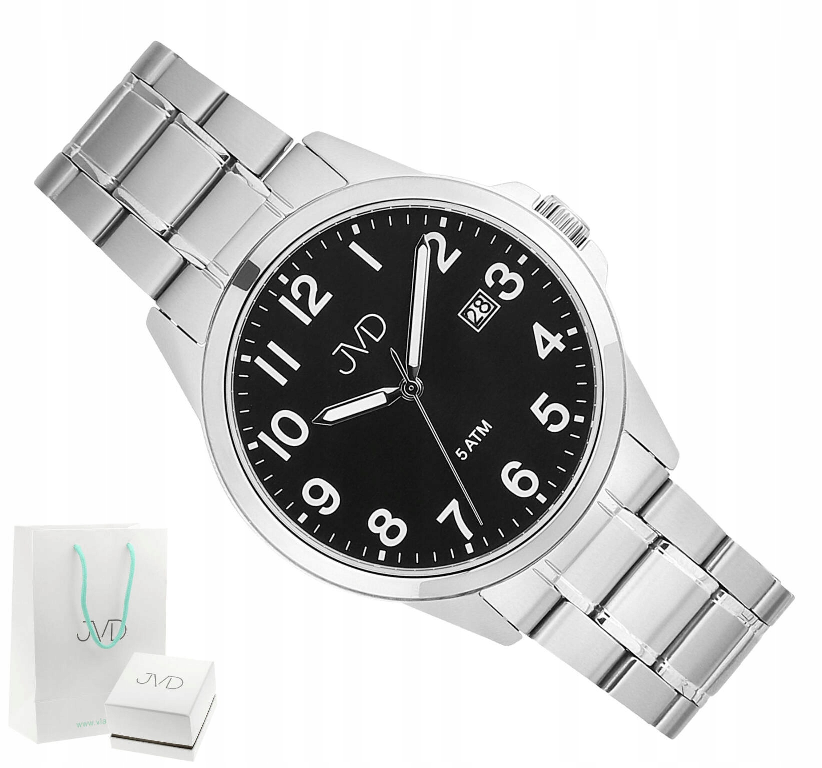 Pánské Klasické Čitelné Vodotěsné Ocelové Hodinky Jvd J1131.2 Wr 50 M