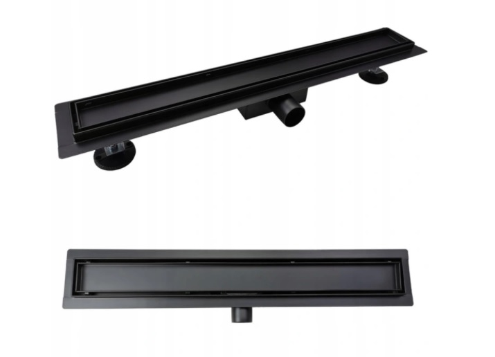 Lineárny odtok Sea-Horse 2v1 Black 80 cm