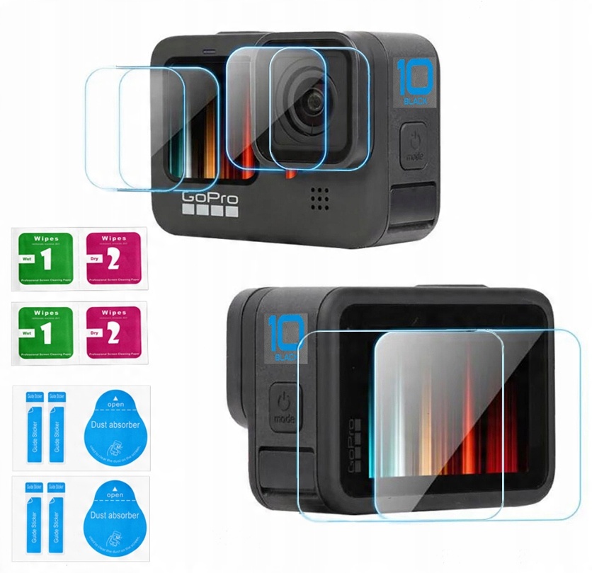 

Szkło Hartowane do GoPro Hero 9 10 Zestaw 6 Szt