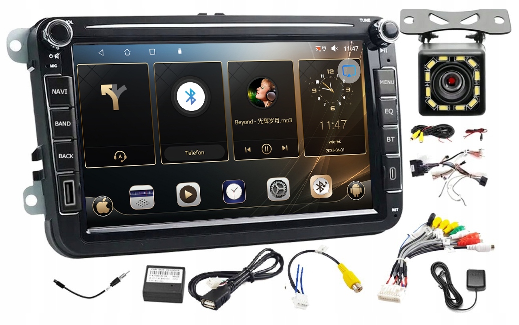 Rádio Navigácia Gps Andorid Seat Alhambra II 2010-2015 Wifi Usb 6GB 128GB