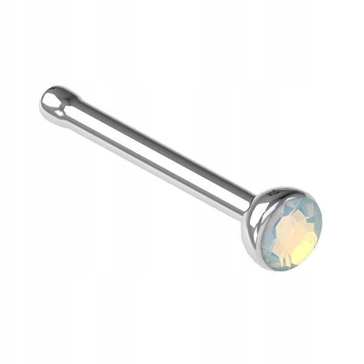 

Kolczyk do nosa prosty 0,6/6/2 opalizujący