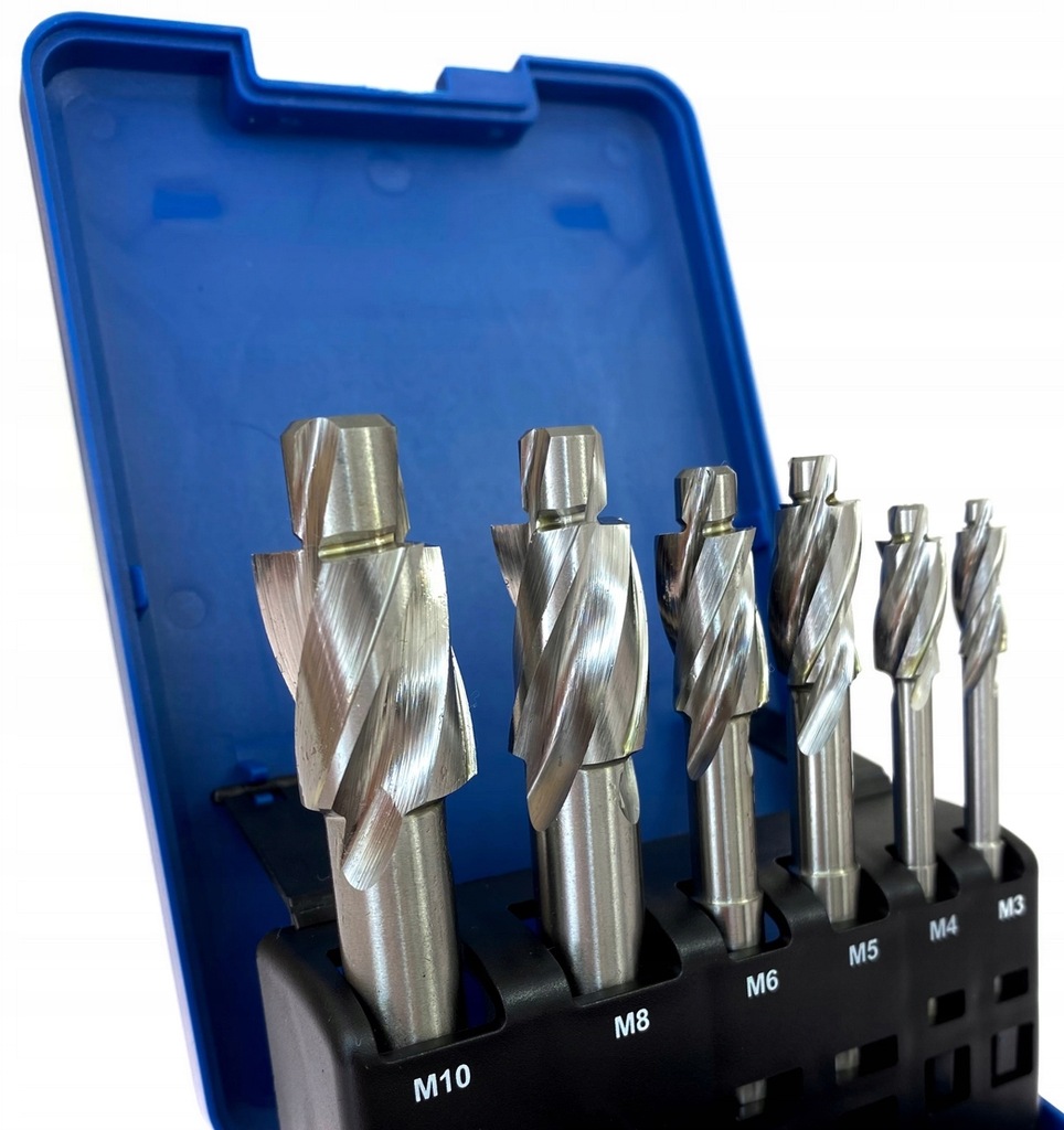 Wiertła Pogłębiacze Kobaltowe Z Pilotem M3 M4 M5 M6 M8 M10 Skrzynka