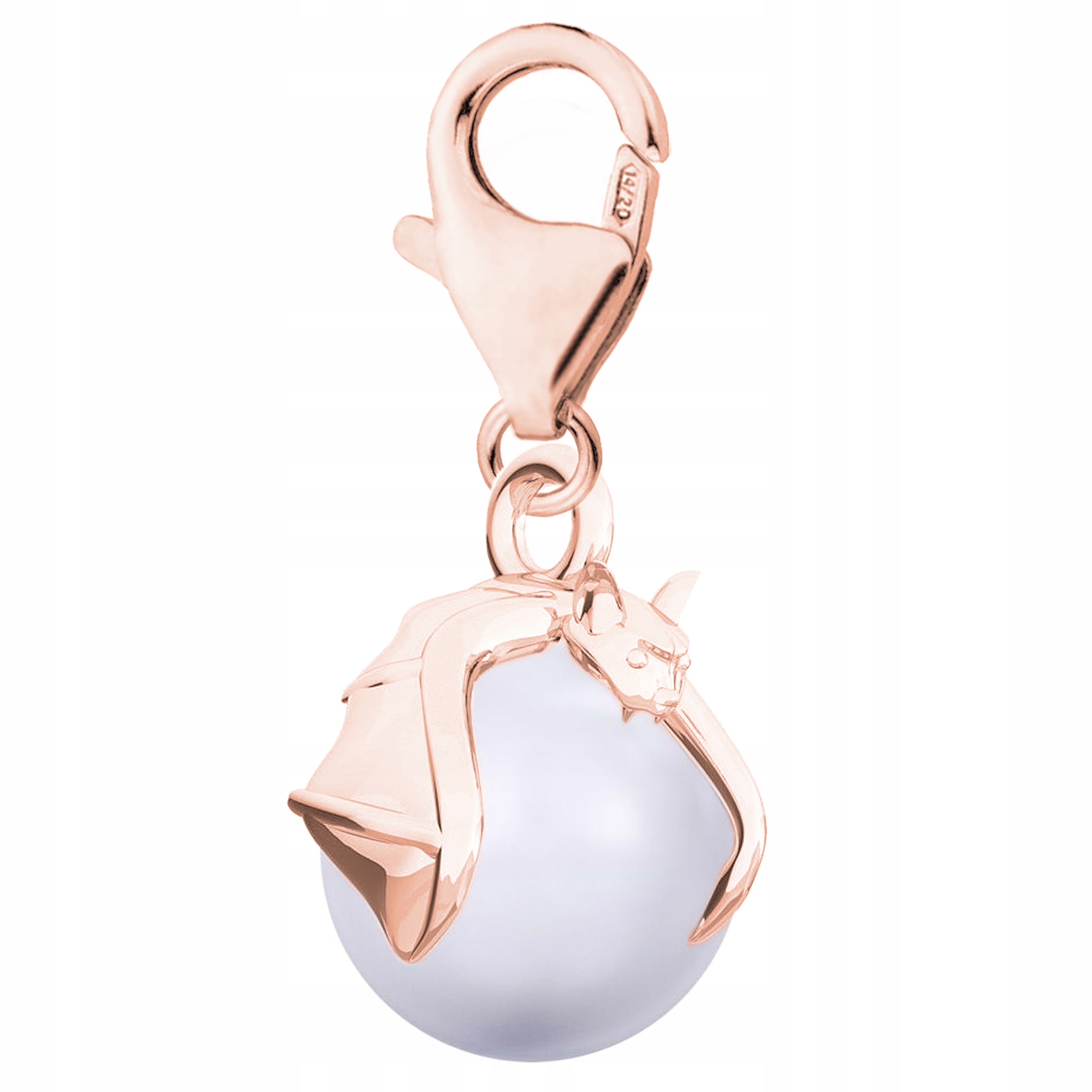 Přívěsek Netopýr Perla růžové zlato stříbro