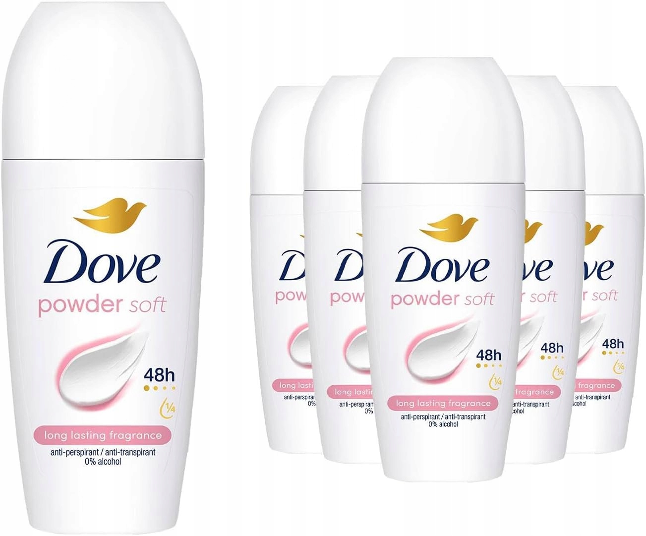 Dove Pudrová vůně Roller 6x50ml 48h Bezalkoholová