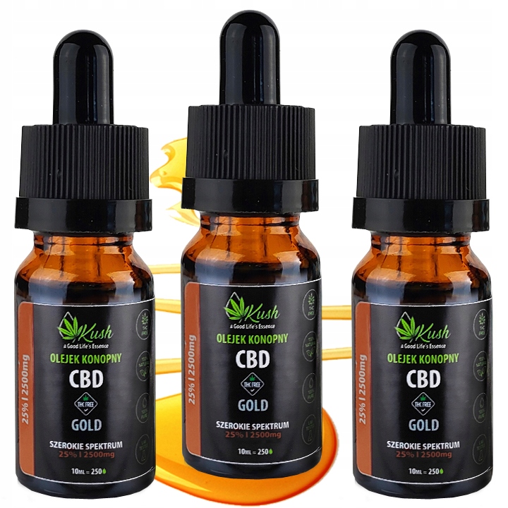 

Olejek Konopny Kush Cbd Gold 25% 7500 mg 3x 10ml