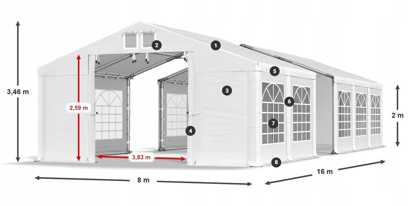 Namioty Wystawowe 8x16m Eventowe DAS 560 W Producent Das Company