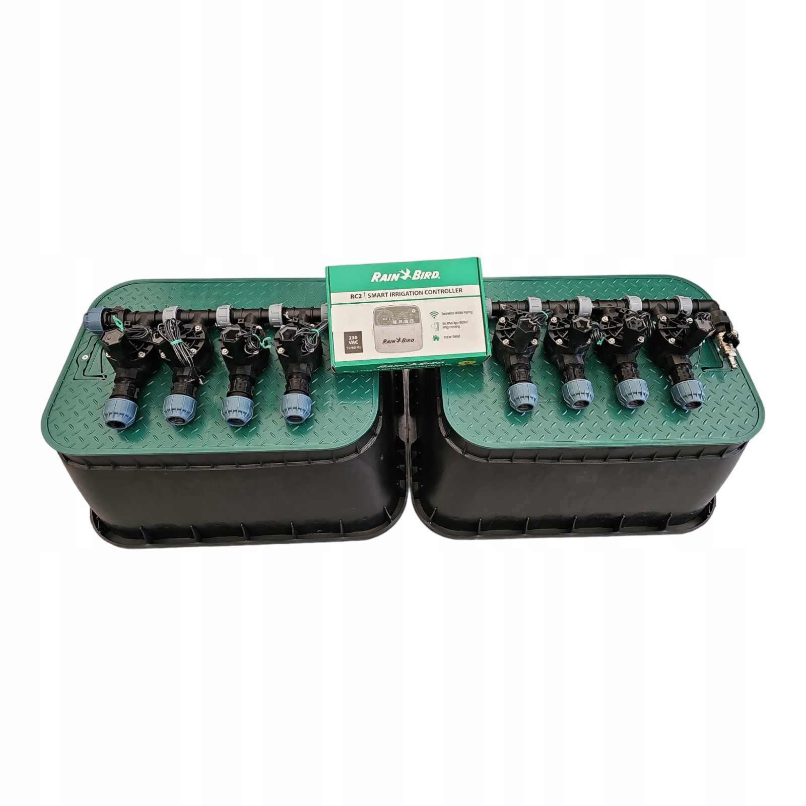 Zestaw Rain Bird Hv 8 sekcji Kompresor RainBird Sterownik RC2 z WiFi Pe 20