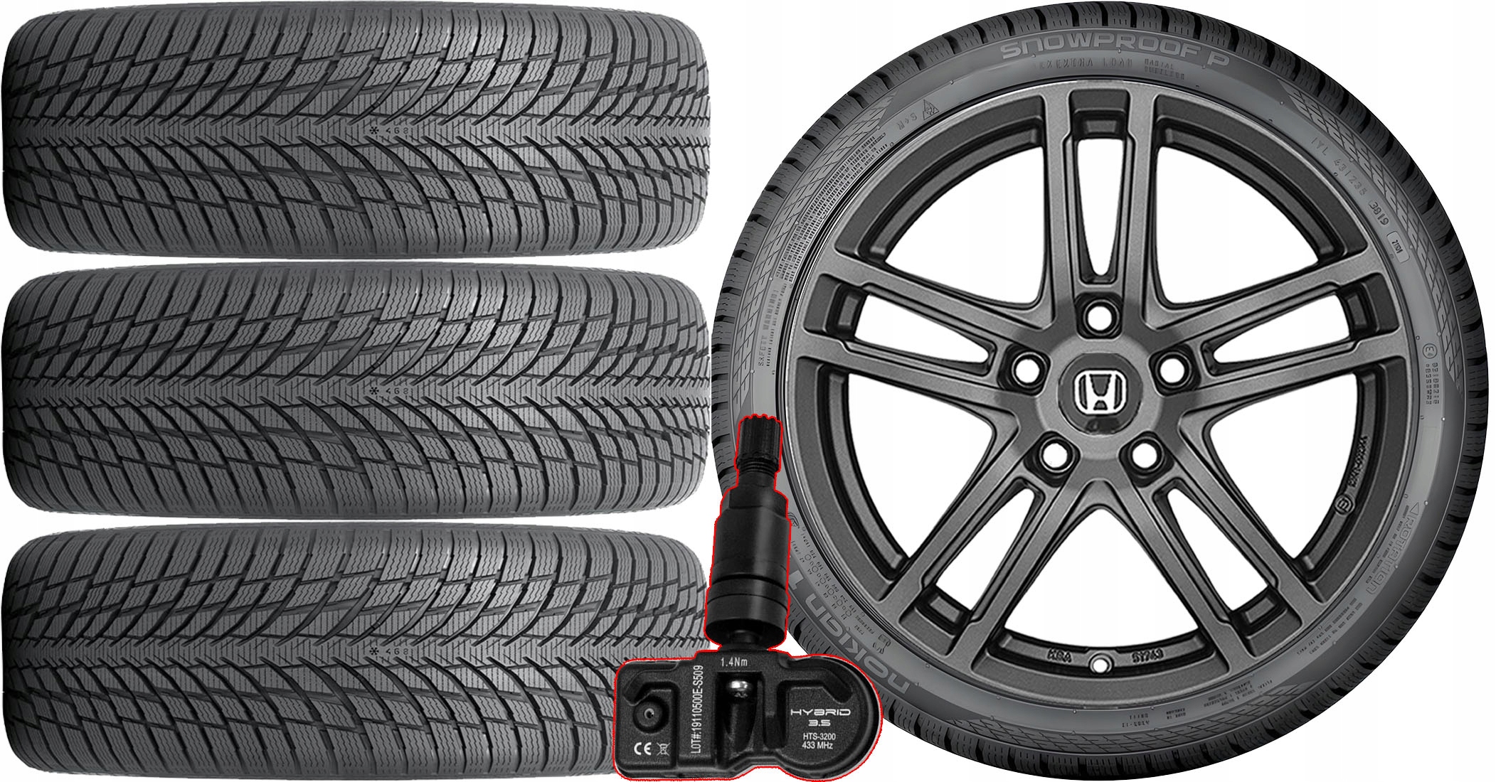 КОЛЕСА ЗИМА HONDA CIVIC IX 9 Nokian 2255r17 + TPMS