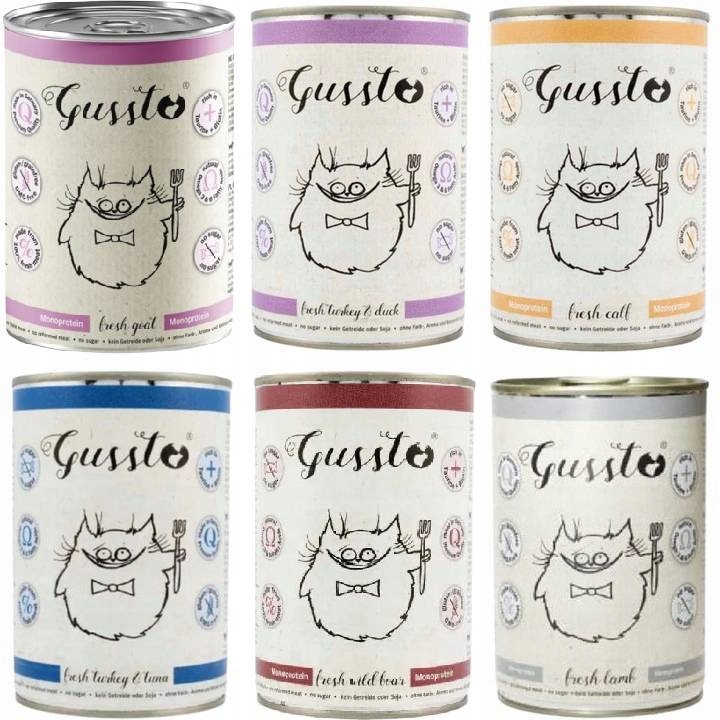 Gussto mokra karma dla Kota Mix smaków 6x 400g