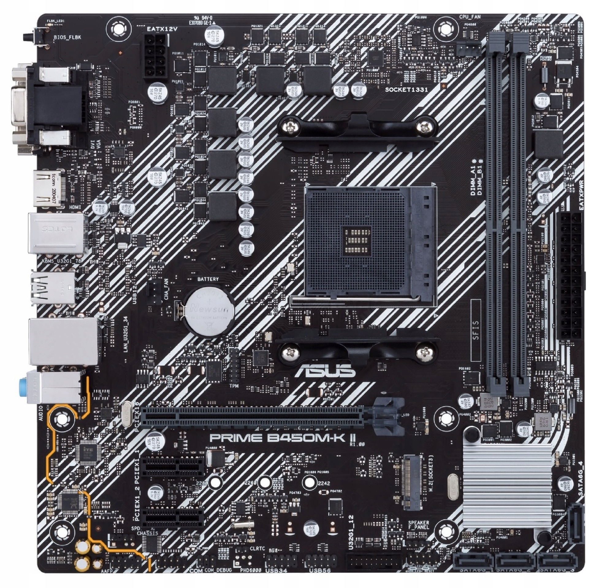 ASUS PRIME B450M-K II AM4 2xDDR4 M.2 mATX Chipset B450
