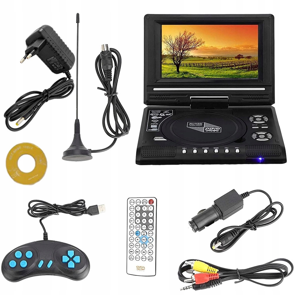 Přenosný DVD Přehrávač Do Auta 7,8" Usb Sd 16:9 Tft S Herní Funkcí