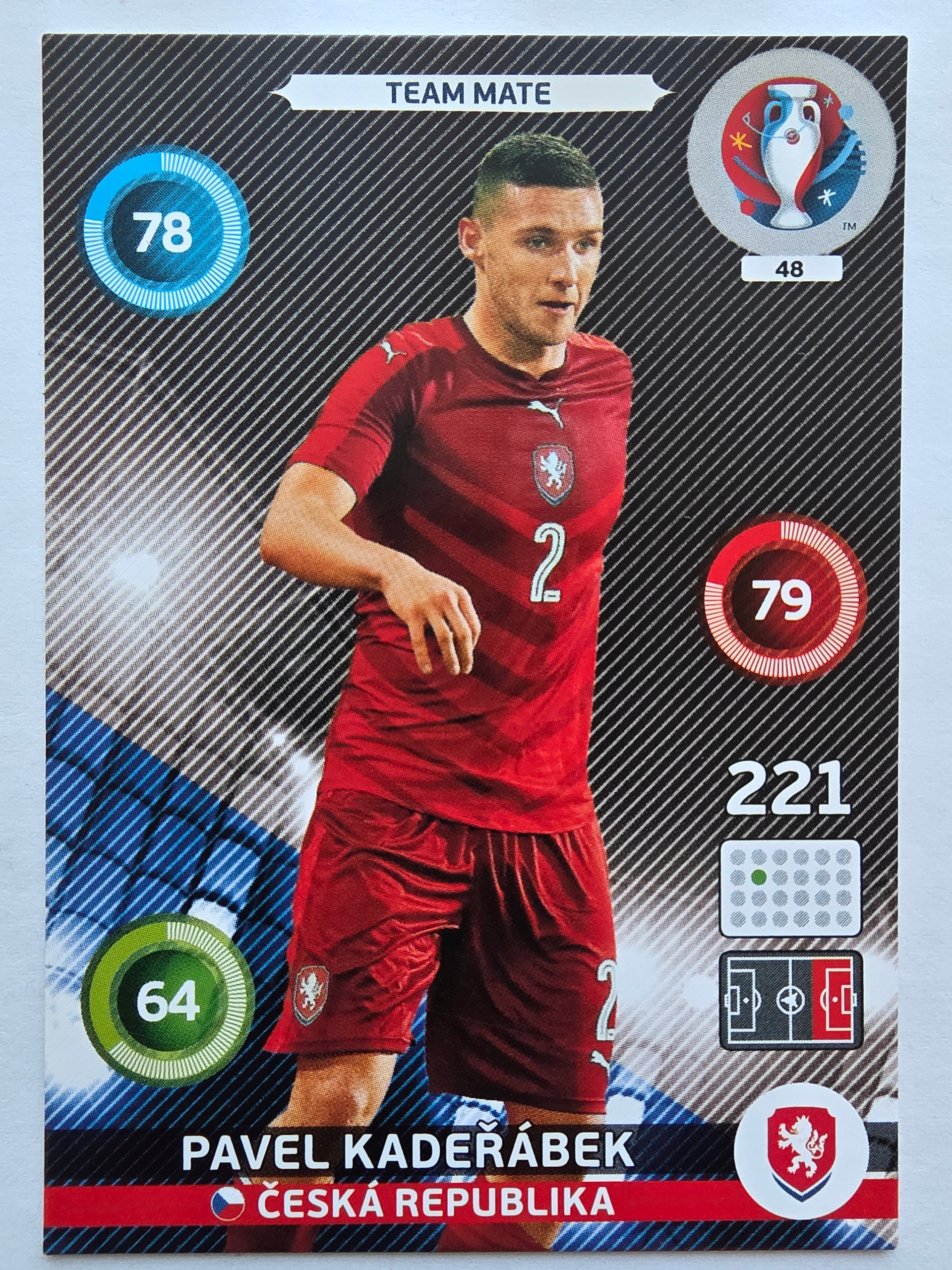 2016 Panini Euro Pavel Kaderabek Czechy Nr 48 /O16