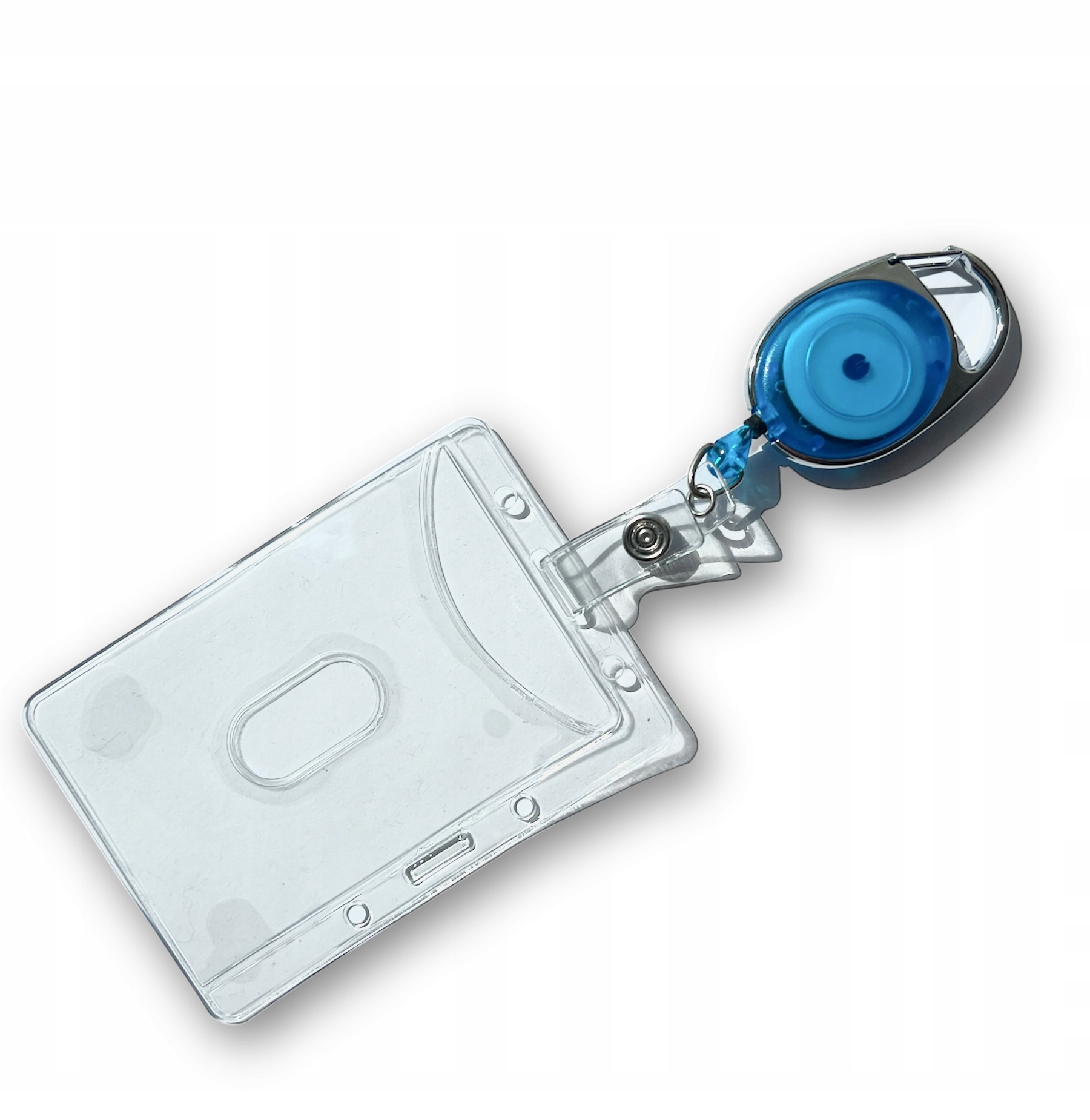 IDENTYFIKATOR NA KARTY HOLDER ETUI RETRATOR SIPASS - NIEBIESKI