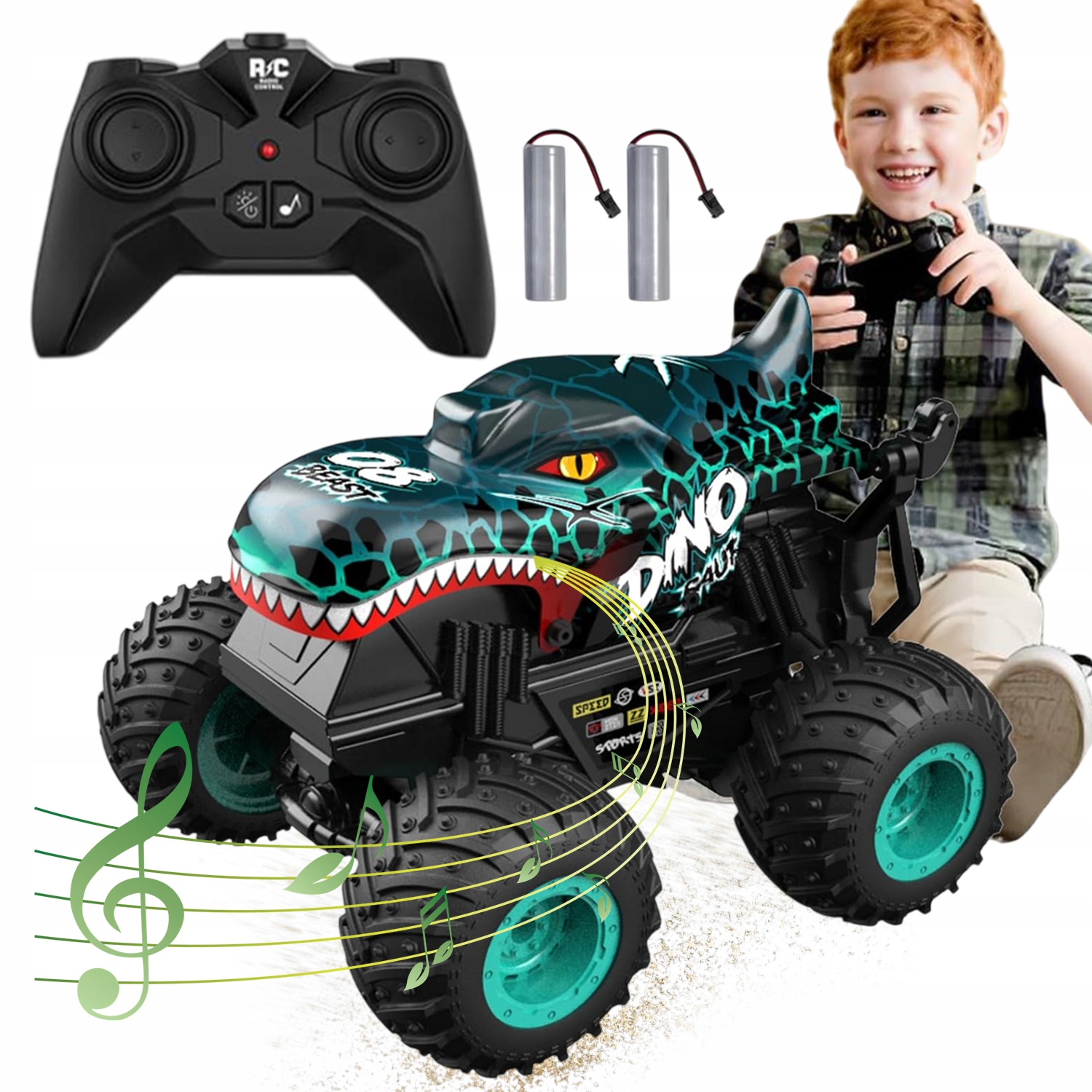Monster Truck Zdalnie Sterowany Samochód Rc Dla Dzieci 2,4 Ghz